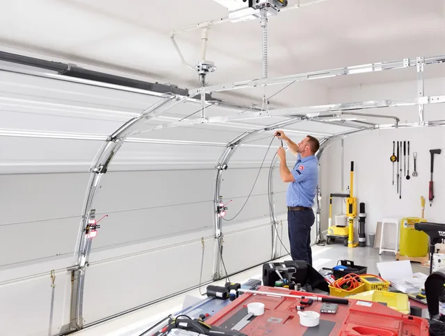 Garage door cable repair service by Canton Garage Door Repair in Canton