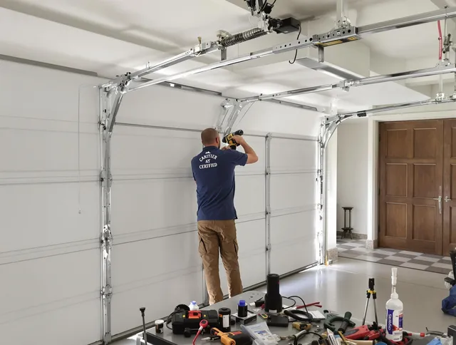 Canton Garage Door Repair certified technician performing precision garage door repair in Canton