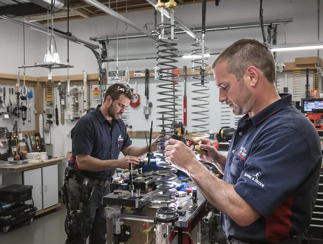 Garage door spring repair service by Canton Garage Door Repair in Canton